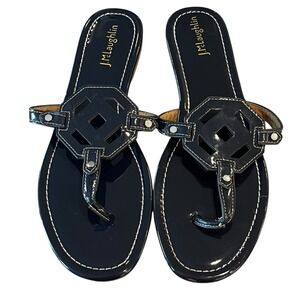 J McLaughlin Lucy Flip Flop Sandals Womens 11 M Navy